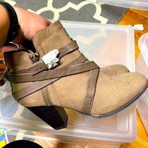 Brown Booties size 8 never worn
